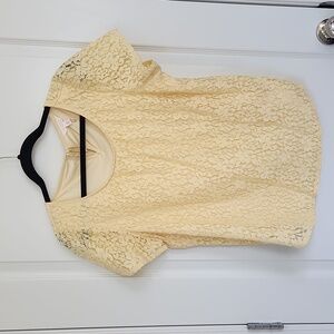Lauren Conrad Yellow Lace Bloyse Size XL